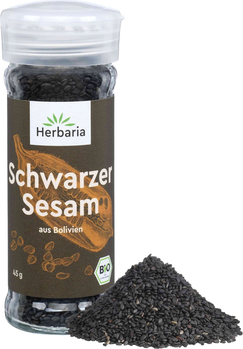 Herbaria Organic Black Sesame Seeds - 45 g