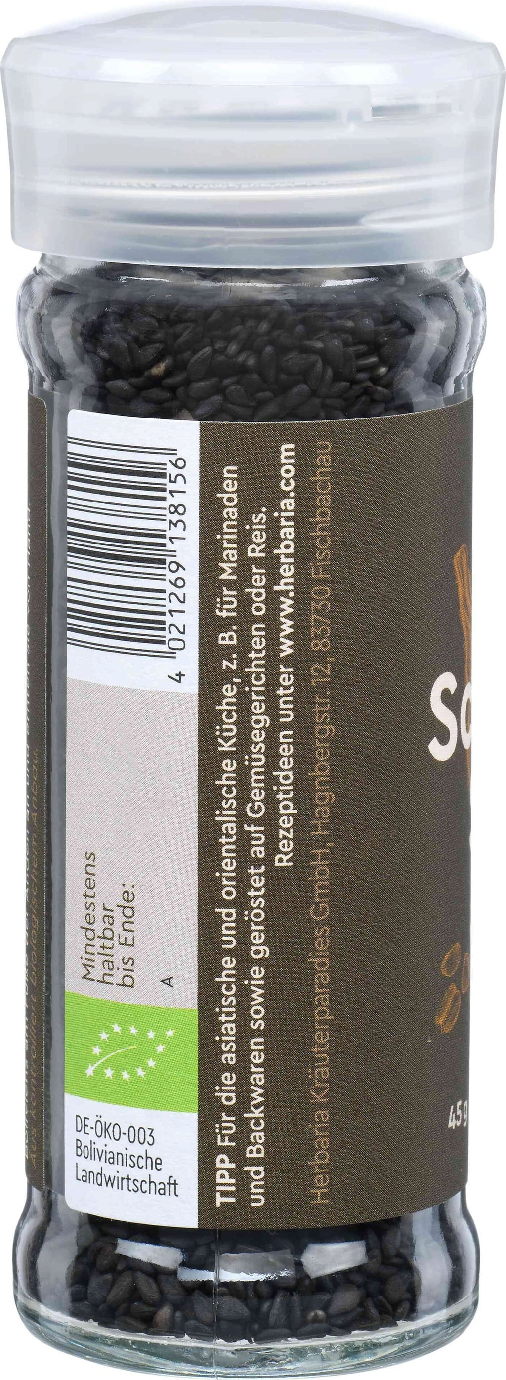 Herbaria Organic Black Sesame Seeds - 45 g