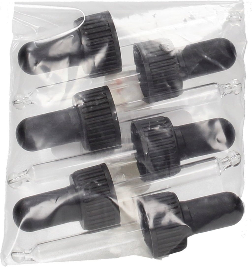 Kit de 6 Flacons en Verre Brun OU 6 Pipettes - 6 pipettes individuelles (10 ml)