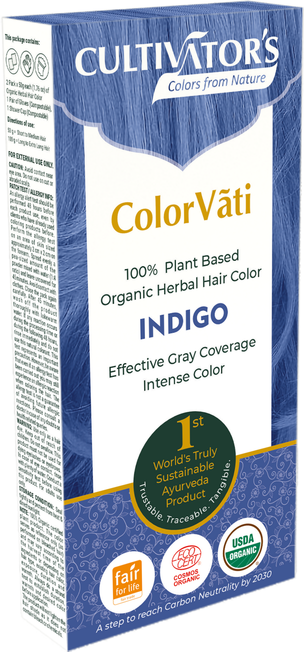 ColorVãti Organic Herbal Hair Color - Indigo - 100 g