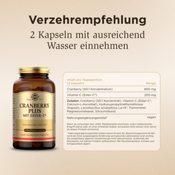Solgar® Cranberry Plus mit Ester- C® - 60 Kapseln