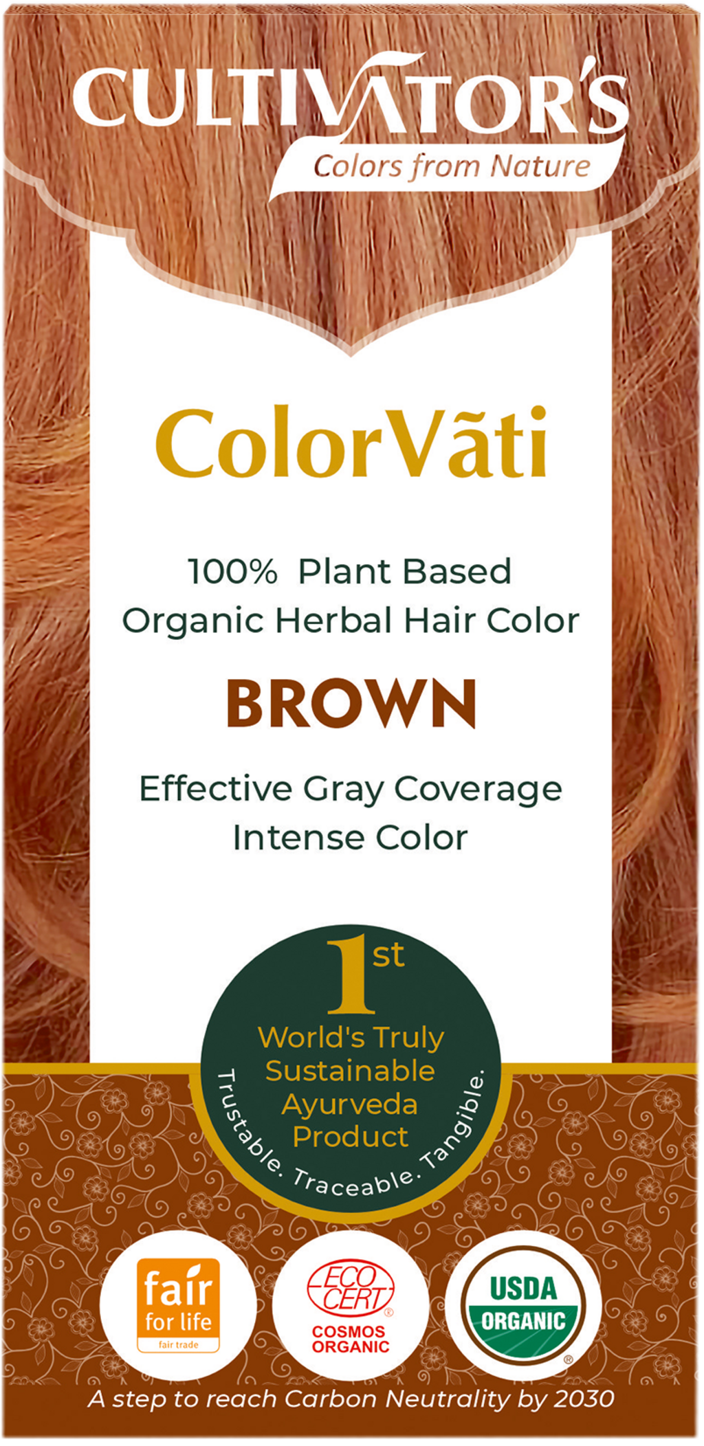 ColorVãti Organic Herbal Hair Color - 07 Brown - 100 g