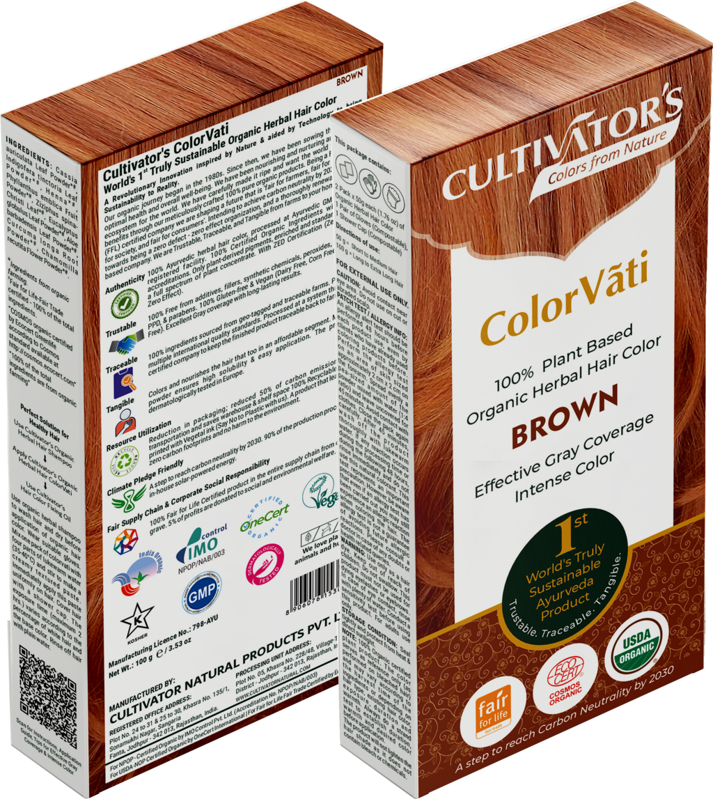 ColorVãti Organic Herbal Hair Color - 07 Brown - 100 g