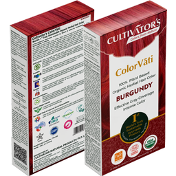 ColorVãti Colorant organique pour cheveux à base de plantes - 12 Bourgogne - 100 g