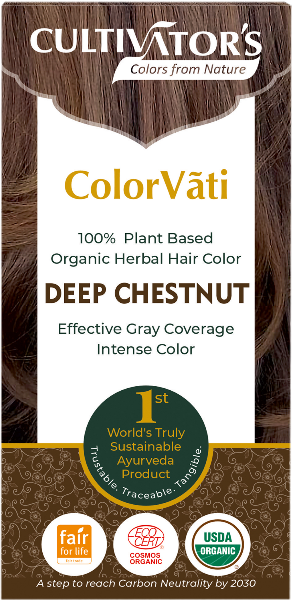 ColorVãti Organic Herbal Hair Color - 16 Deep Chestnut