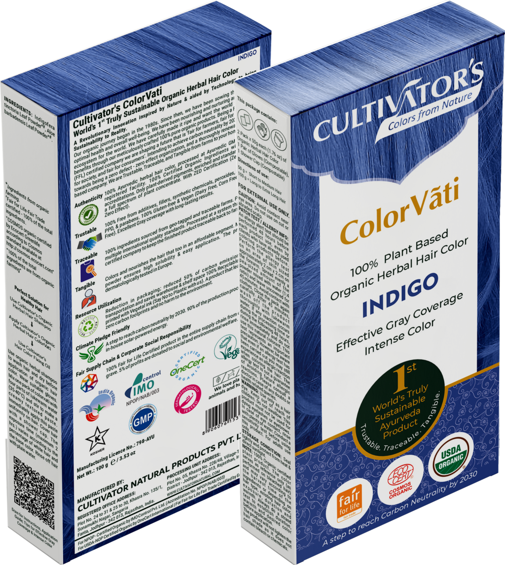 ColorVãti Organic Herbal Hair Color - Indigo - 100 g