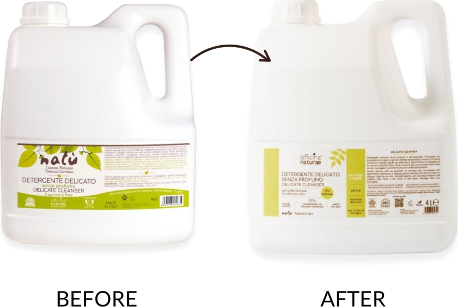 Natú Cosmetics Delicate Body Cleanser - 4 Litres