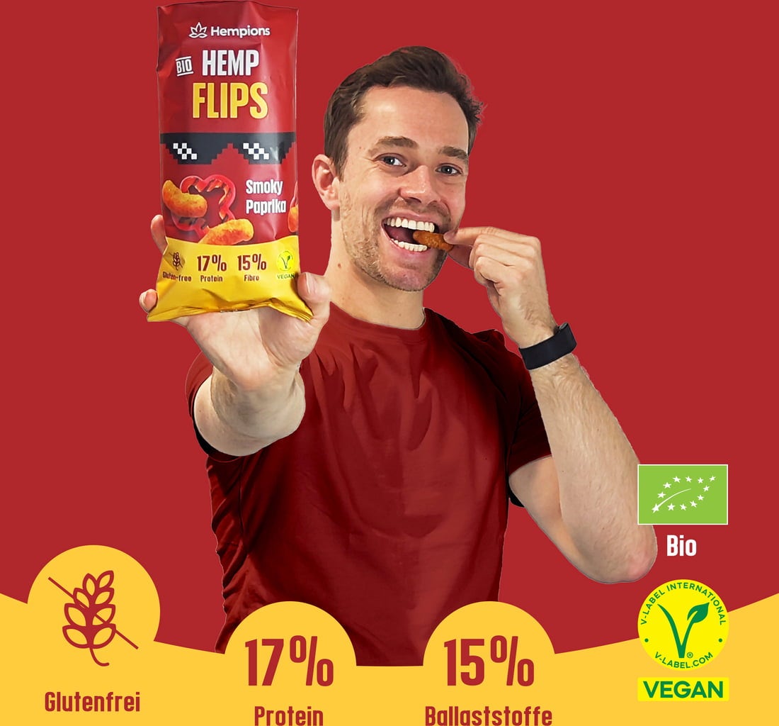 Hempions Bio Hemp Flips Smoky Paprika - 70 g
