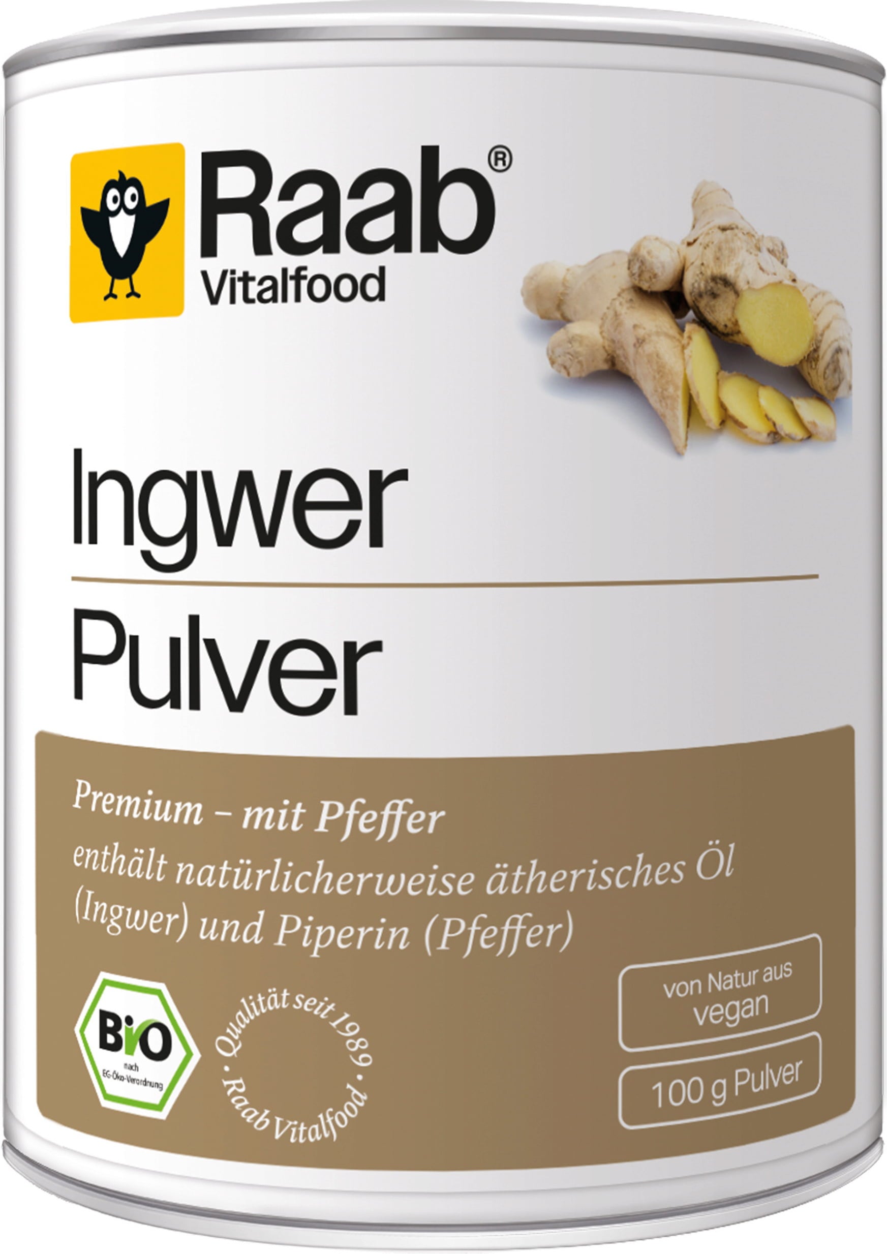 Raab Vitalfood Gingembre et Poivre - en Poudre - 100 g
