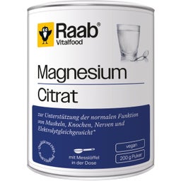 Raab Vitalfood GmbH Polvo de Citrato de Magnesio - 200 g