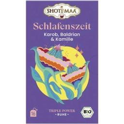 Bio Tee Schlafenszeit - Karob, Baldrian & Kamille - 16 Teebeutel