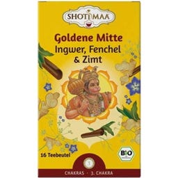 Bio Tee Goldene Mitte - Ingwer, Fenchel & Zimt - 16 Teebeutel