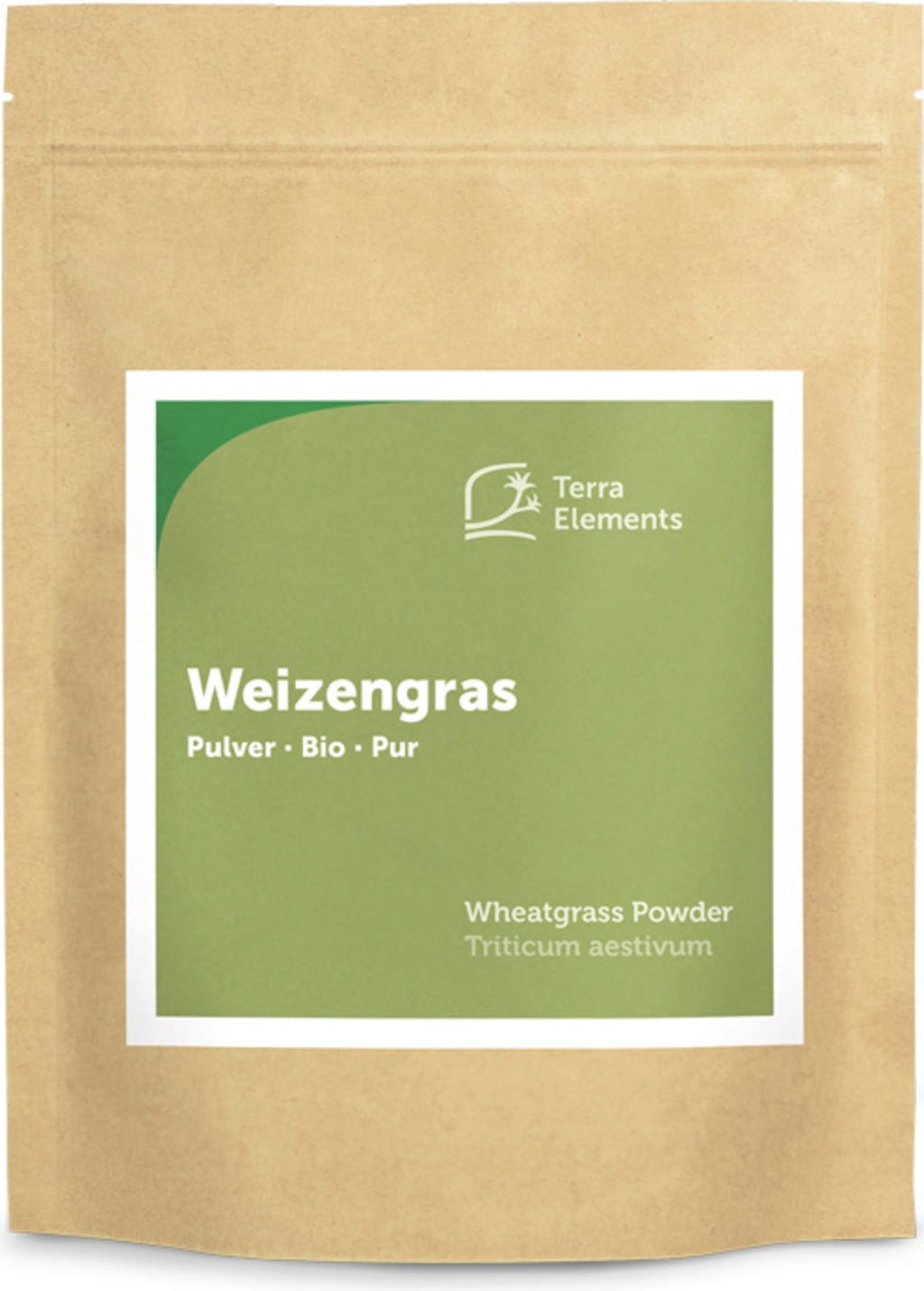 Terra Elements Herbe de Blé Bio - en Poudre - 500 g