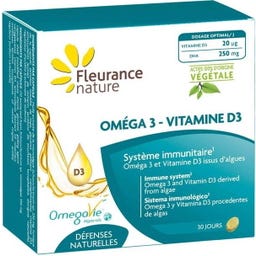 Fleurance nature Omega 3 - Vitamine D3 - 30 Softgels
