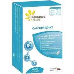 Fleurance nature Kalcium, D3 och K2 - 60 Tabletter