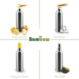 Bambaw Roestvrijstalen Thermosfles, 750 ml - Natural Steel