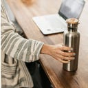 Bambaw Bouteille Isotherme en Inox 750 ml - Natural Steel