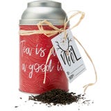 Geschenkdose rot "Tea is always a good idea"