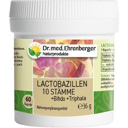 Dr. med. Ehrenberger Bio- & Naturprodukte Lactobacillus 10 Souches - 60 gélules