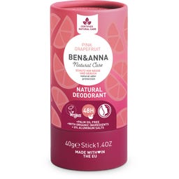 BEN & ANNA Natural Deodorant Stick in a Paper Tube - Pink Grapefruit