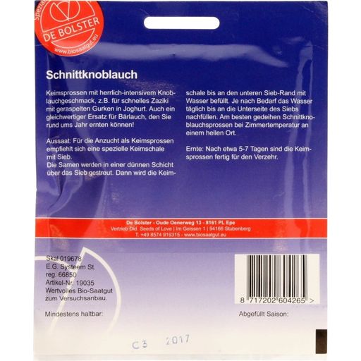 De Bolster Keimsprossen Schnittknoblauch - 20 g