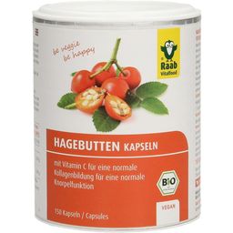 Raab  Vitalfood GmbH Kapsułki z owoców dzikiej róży bio - 150 Kapsułki