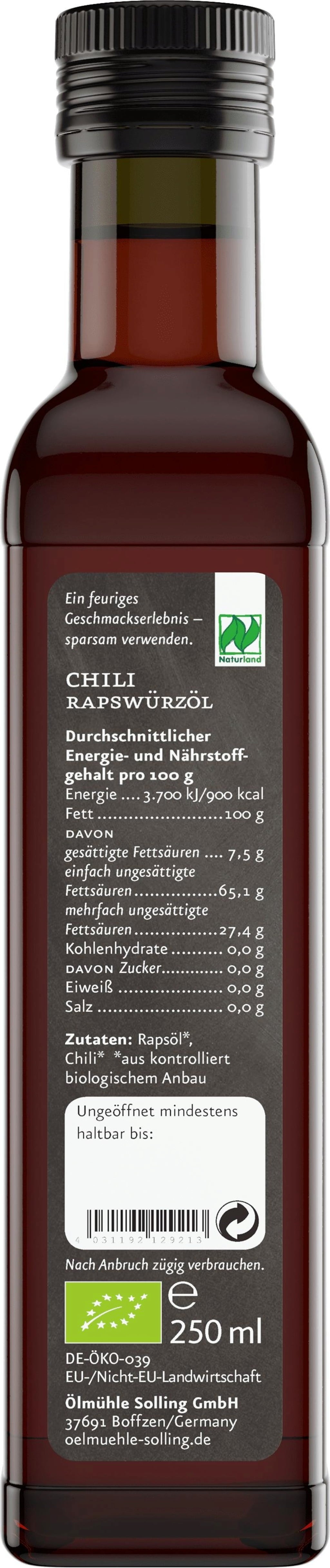 Ölmühle Solling Organic Chili Spice Oil