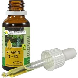 Dr. med. Ehrenberger Bio- & Naturprodukte Vitamines D3 + K2 - Gouttes - 20 ml
