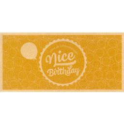Nice Birthday - Gift Certificate made from Environmentally Friendly Recycled Paper
