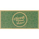 Nicest Wishes! - Ваучер за подарък, отпечатан върху екологична рециклирана хартия