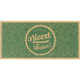 Nicest Wishes! - Geschenk-Gutschein auf umweltfreundlichem Recyclingpapier