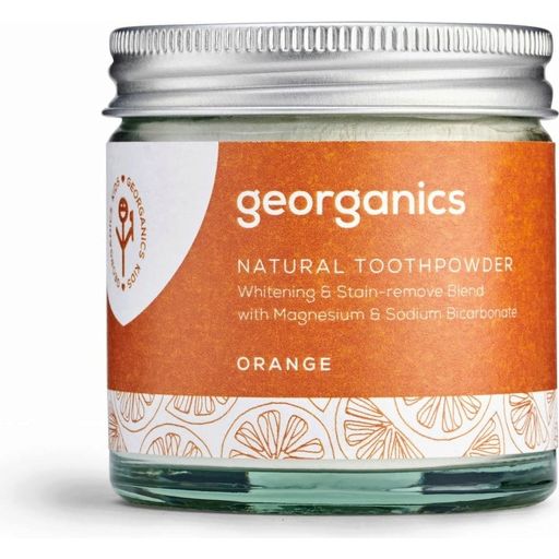 Georganics Natural Tooth Powder, 60 ml - Sweet Orange