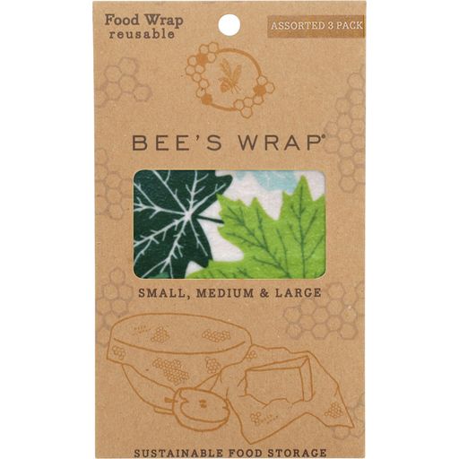 Bee's Wrap Forrest Floor Wax Cloths - Set of 3 - 1 Set