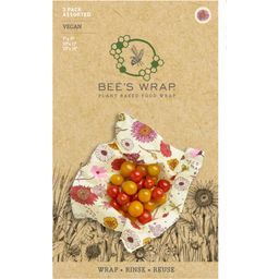 Bee's Wrap VEGAN Wax Cloth Meadow Magic 3 Pc Set