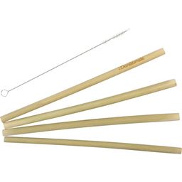 Dantesmile 4-delni paket bambusovih slamic + krtača - 1 set.