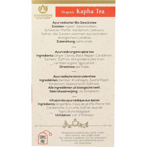 Maharishi Ayurveda Organic Kapha Tea - 15 teabags 