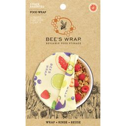 Bee's Wrap Beeswax Cloth Set of 3 - Fresh Fruit