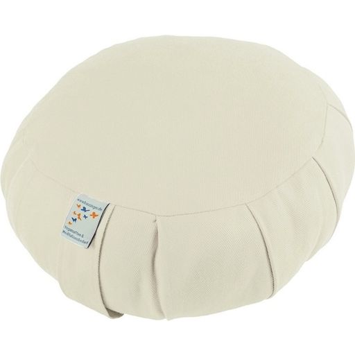 Roshi (Spelt Husk) Meditation Cushion with Linen/Cotton Cover - natural