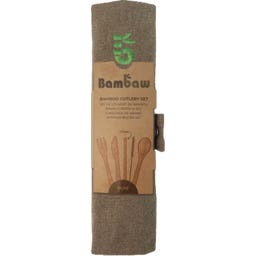 Bambaw Set de Couverts en Bambou - Olive