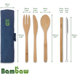 Bambaw Bamboo Cutlery Set - Ocean