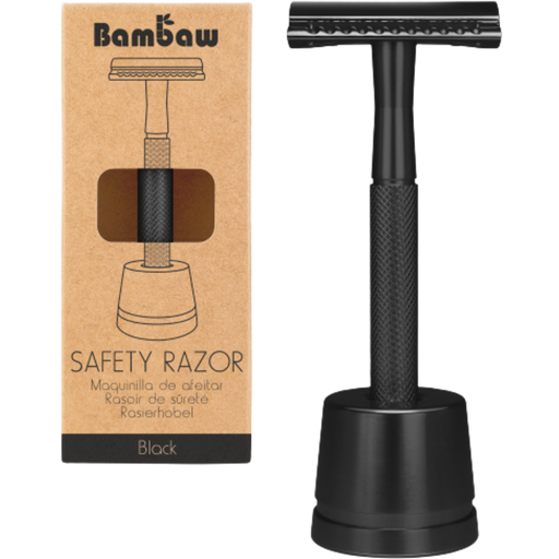 Bambaw Safety Razor with Stand - Black 