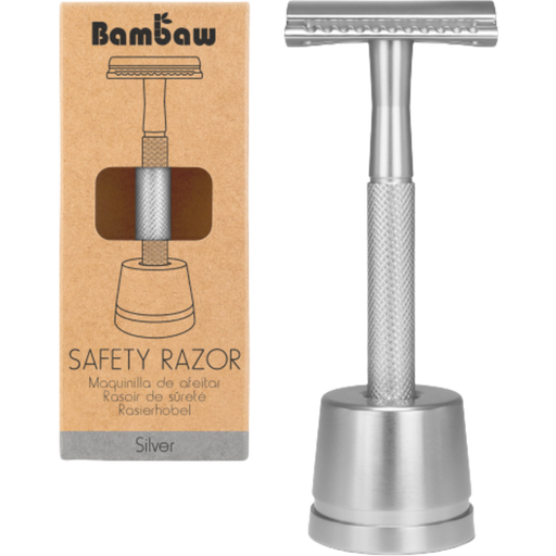Bambaw Borotva borotvatartóval - Ezüst