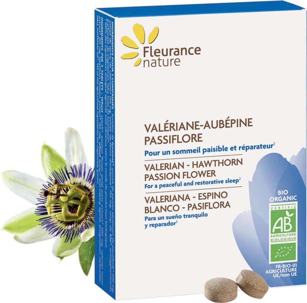 Fleurance Nature Valériane-Aubépine-Passiflore - 60 comprimés