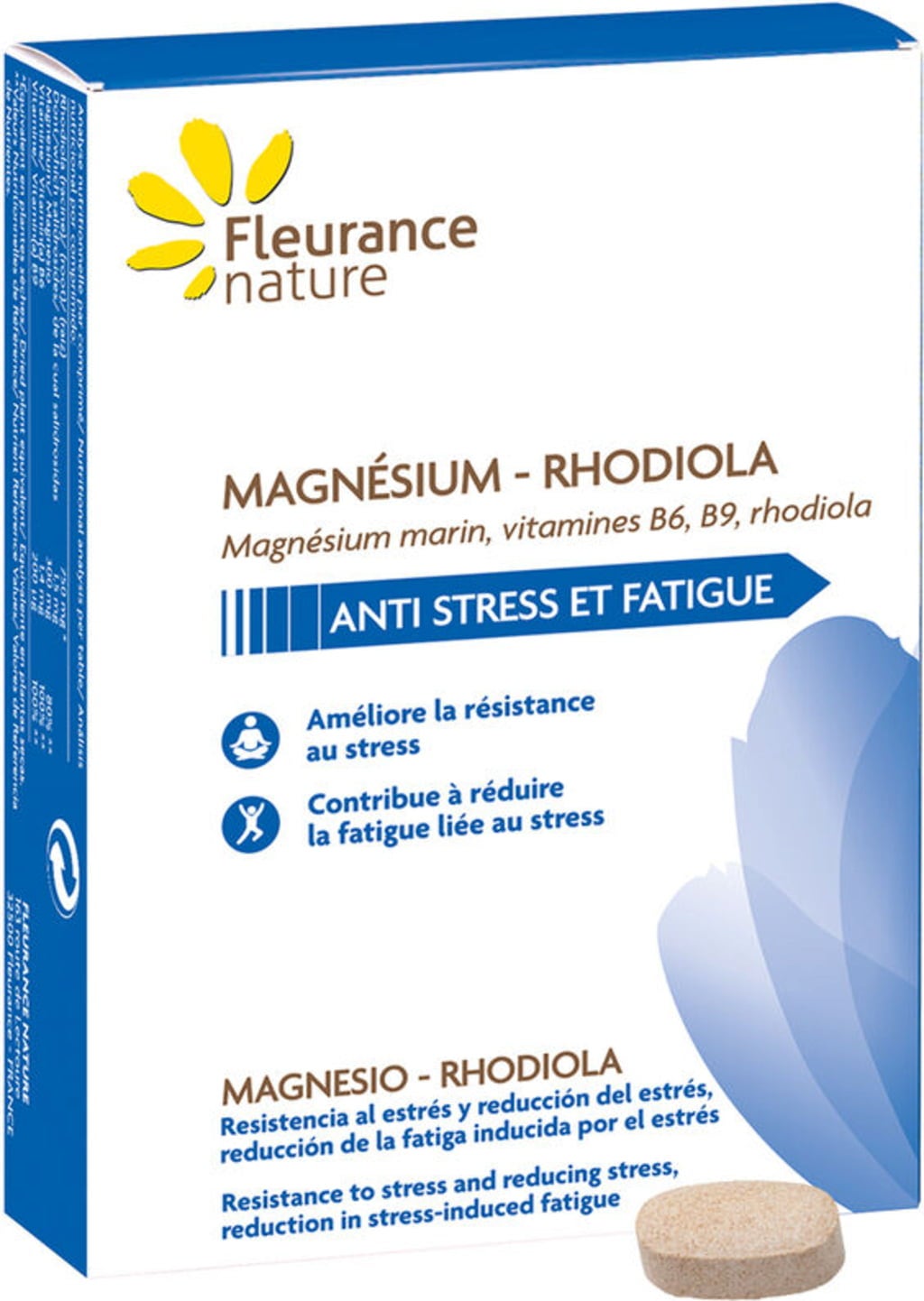 Fleurance Nature Magnesium Rhodiola Tablets - 30 Tablets