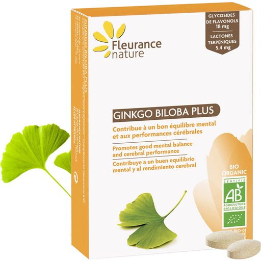 Fleurance Nature Organic Ginkgo Biloba PLUS Tablets - 30 Tablets