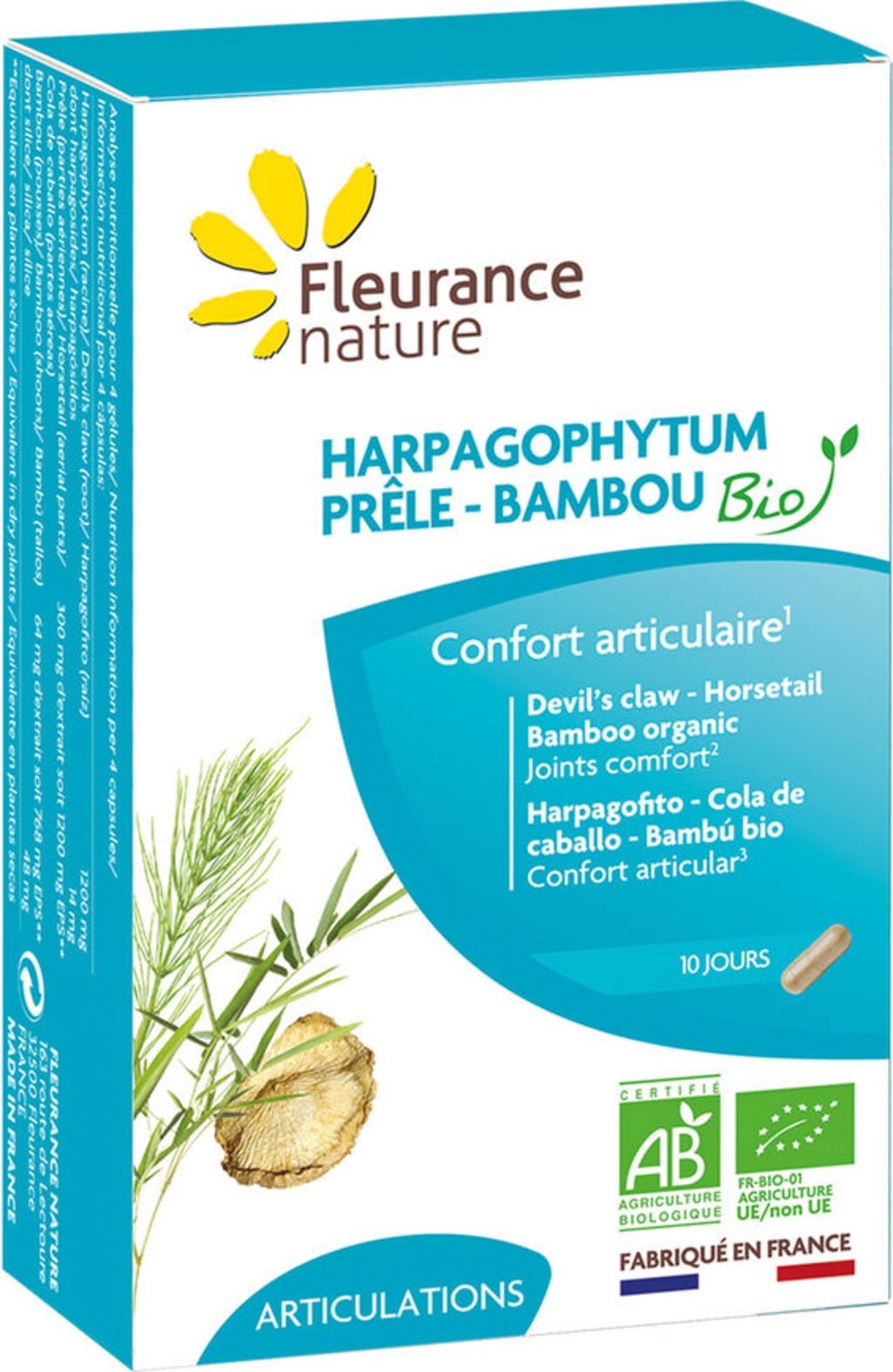 Organic Harpagophytum Horsetail Bamboo Capsules - 40 Capsules