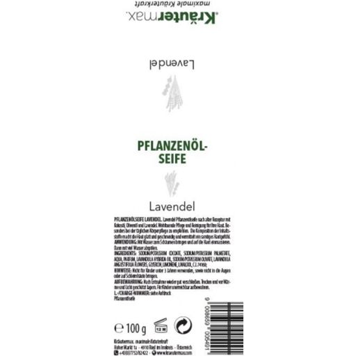 Kräutermax Lavender Vegetable Oil Soap - 100 g