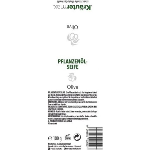 Kräutermax Savon aux Huiles Végétales - Olive - 100 g