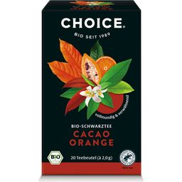 CHOICE TEA Thé Noir Orange et Cacao Bio - 20 sachets