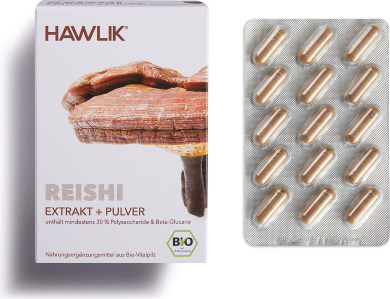 Reishi Extract + Organic Powder Capsules - 120 Capsules